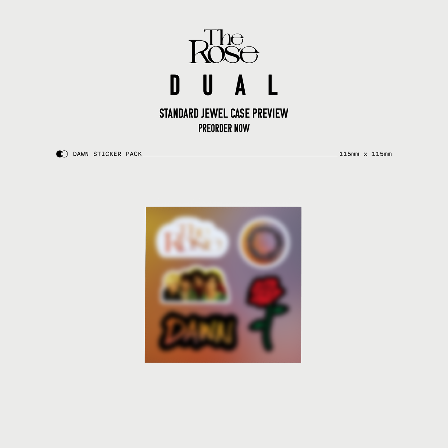 [US/Global] The Rose 2nd Full Album 'DUAL' Jewel Case Album (Dawn Ver.)