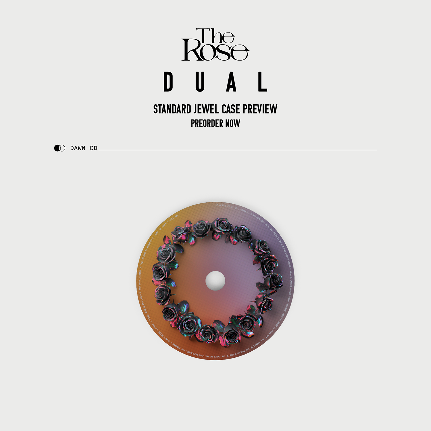 [US/Global] The Rose 2nd Full Album 'DUAL' Jewel Case Album (Dawn Ver.)